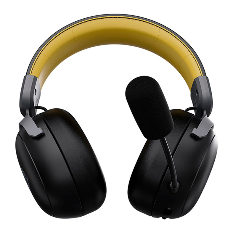 Headset Gamer Ajazz AHM08 Max, Drivers 53mm, Wireless, Preto e Amarelo, AHM08-MAX-BY - miniatura 5