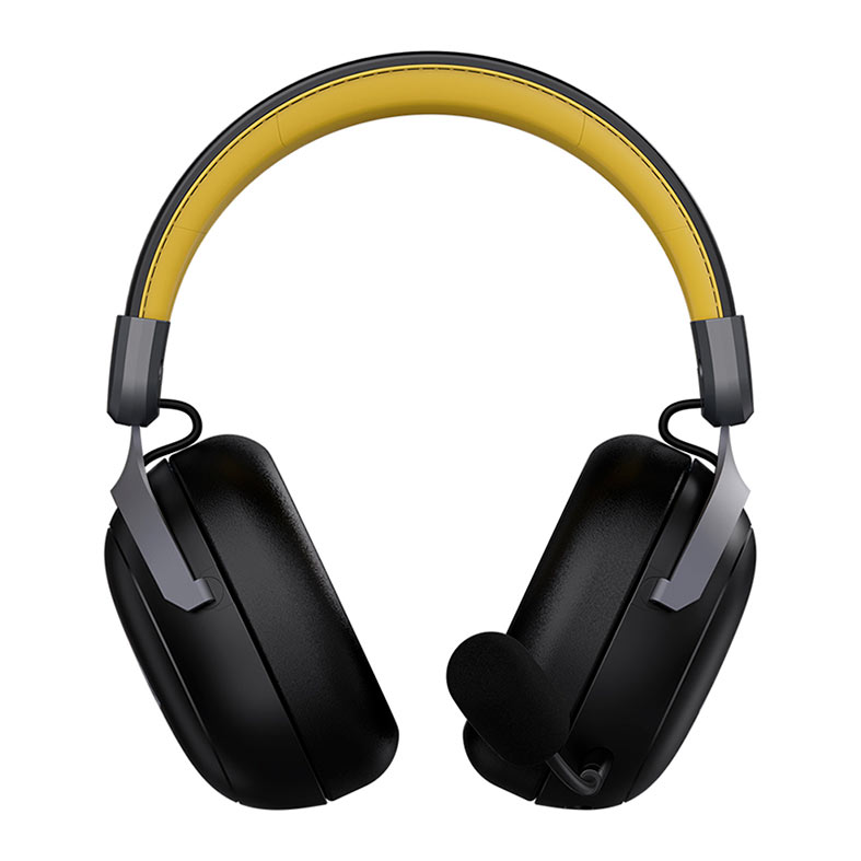 Headset Gamer Ajazz AHM08 Max, Drivers 53mm, Wireless, Preto e Amarelo, AHM08-MAX-BY - miniatura 6