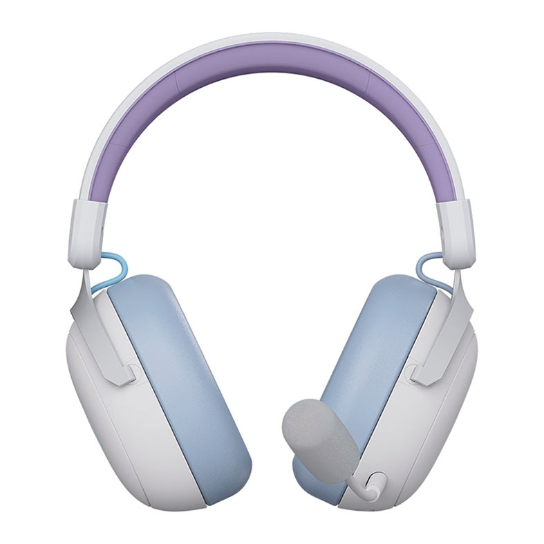 Headset Gamer Ajazz AHM08 Max, Drivers 53mm, Tri-Mode, Branco e Azul, AHM08-MAX-WB - miniatura 6