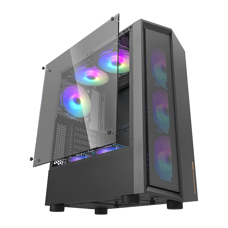 Gabinete Gamer Aigo DarkFlash Melody, Mesh, Mid-Tower, Lateral de Acrilico, Preto, Aigo-DarkFlash-Melody-Preto - miniatura 4