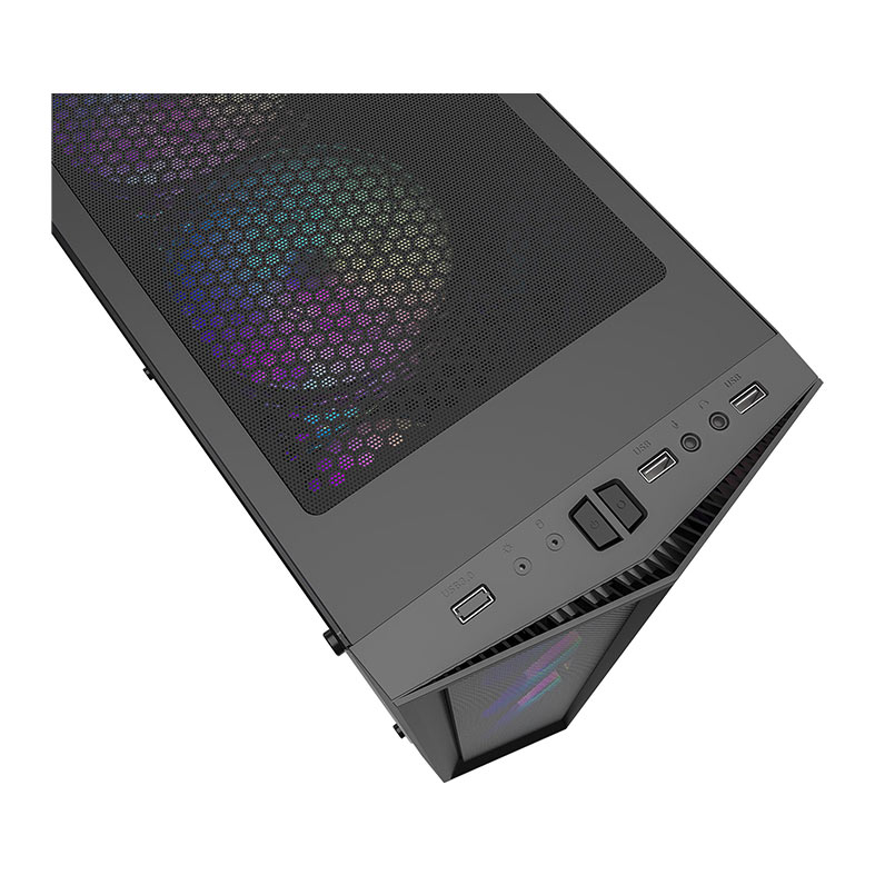 Gabinete Gamer Aigo DarkFlash Melody, Mesh, Mid-Tower, Lateral de Acrilico, Preto, Aigo-DarkFlash-Melody-Preto - miniatura 9