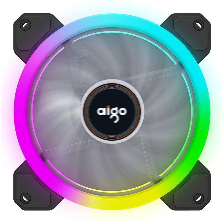 Kit Ventoinhas Aigo DR12 5in1 RGB 5x120mm, Com Controladora, Aigo-DR12-5in1 - miniatura 3