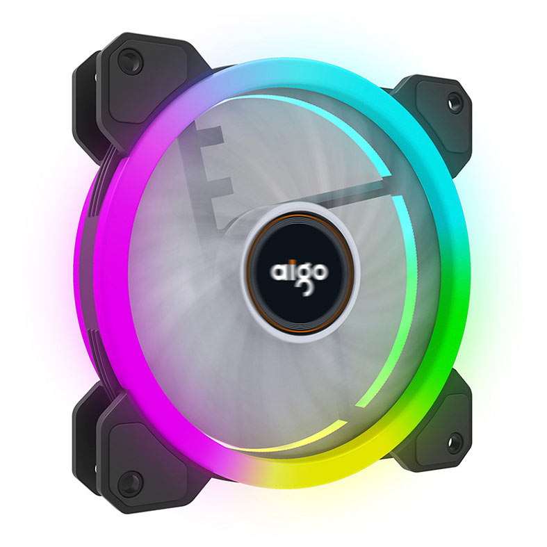 Kit Ventoinhas Aigo DR12 5in1 RGB 5x120mm, Com Controladora, Aigo-DR12-5in1 - miniatura 4