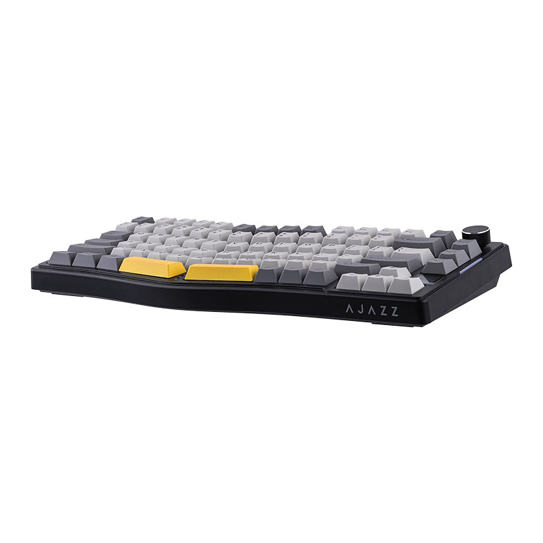 Teclado Mecanico Ajazz AKS075, RGB, Switch Daydream, Tri-Mode, Preto/Cinza/Amarelo, AK075-BGY - miniatura 8