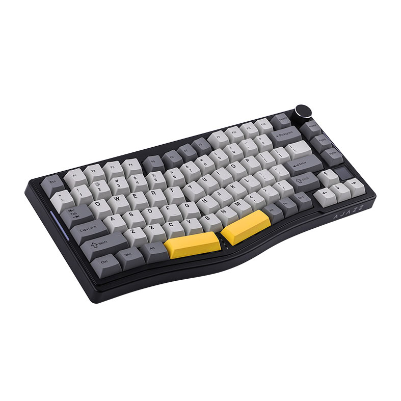 Teclado Mecanico Ajazz AKS075, RGB, Switch Daydream, Tri-Mode, Preto/Cinza/Amarelo, AK075-BGY - miniatura 3