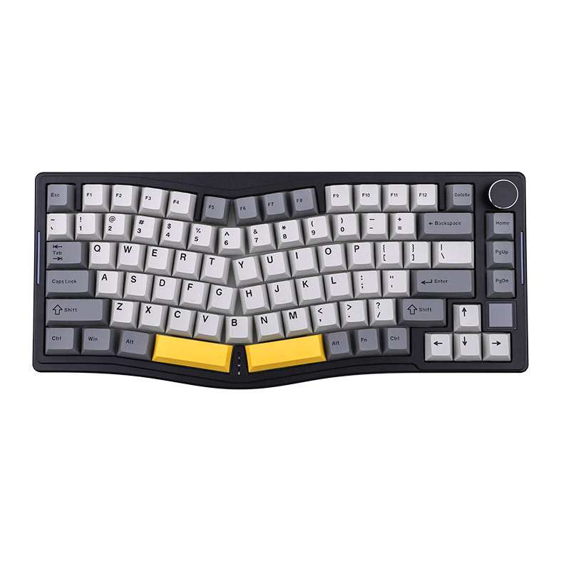 Teclado Mecanico Ajazz AKS075, RGB, Switch Daydream, Tri-Mode, Preto/Cinza/Amarelo, AK075-BGY - miniatura 4