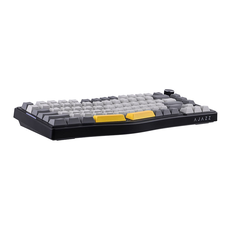 Teclado Mecanico Ajazz AKS075, RGB, Switch Daydream, Tri-Mode, Preto/Cinza/Amarelo, AK075-BGY - miniatura 6