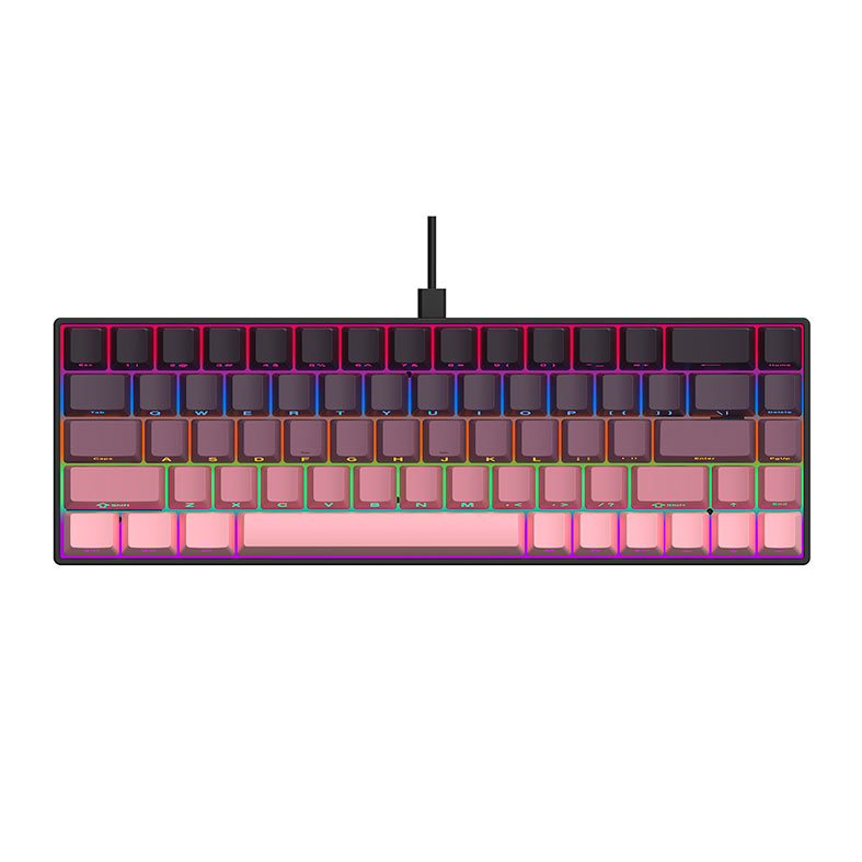 Teclado Mecanico Ajazz AK680, Rainbow, Switch Marrom, Gradiente Pink, AK680-GP - imagem 1