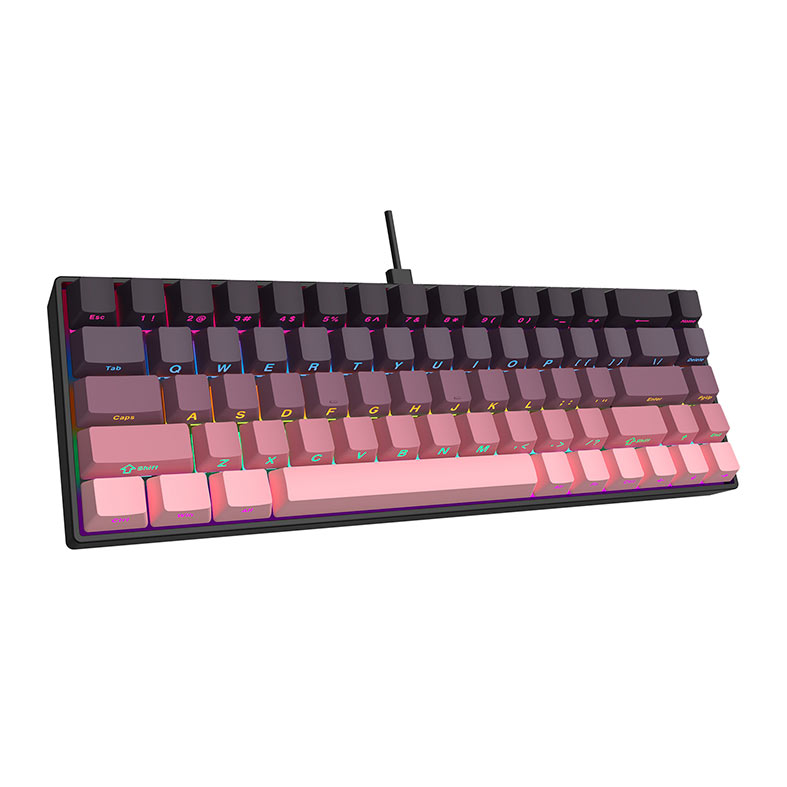 Teclado Mecanico Ajazz AK680, Rainbow, Switch Marrom, Gradiente Pink, AK680-GP - miniatura 3