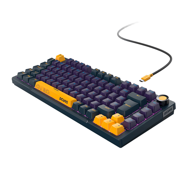 Teclado Mecanico PCYES Arkeum, 75%, Led, ABNT2, Switch Red, Sunset Edition, AKSS75RBR - miniatura 3
