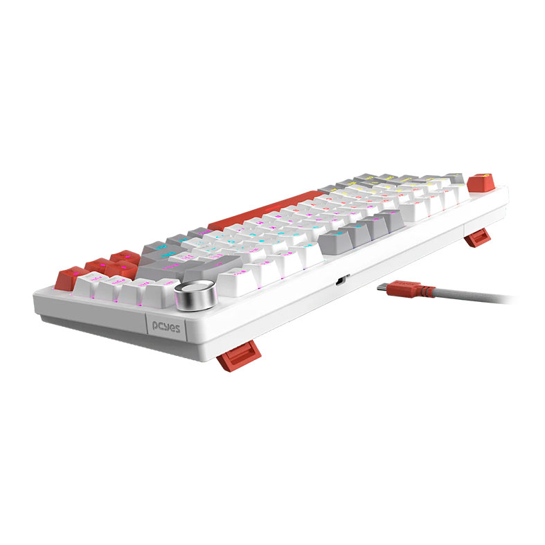 Teclado Mecanico PCYES Arkeum, 75%, Rainbow, ABNT2, Switch Blue, Branco, AKWG75BBR - miniatura 4