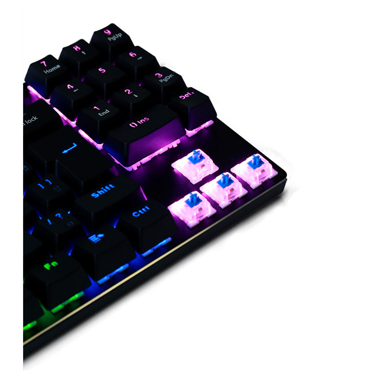 Teclado Mecanico A+ Plus Tech Barak, Rainbow, ABTN2, Switch Outemu Azul, Preto, AP-KB-3995 - miniatura 4