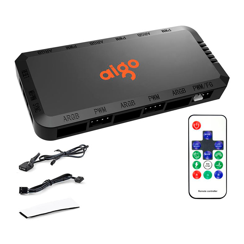 Controladora Aigo APC1, 6 Portas ARGB, 6 Portas PWM, Preto, APC1-PWM - miniatura 3