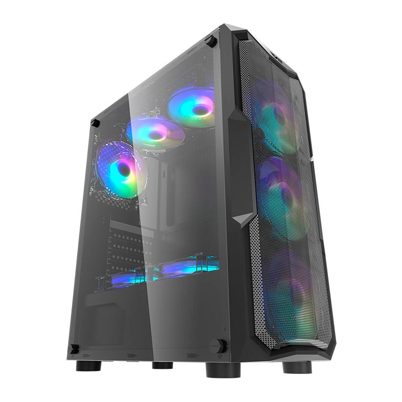 Gabinete Gamer Aigo DarkFlash Aquarius Mesh, Mid-Tower, Lateral de Acrilico, Preto, AQUARIUS-MESH - miniatura 3