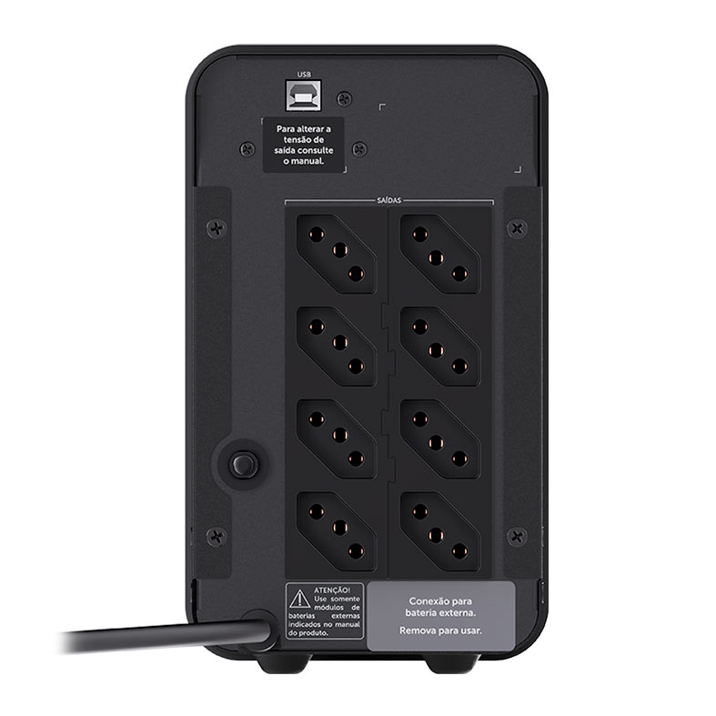 Nobreak Intelbras Attiv, 1800VA, Bivolt, Saida 120V ou 220V, Preto, ATTIV-SENO-1800VA - miniatura 8