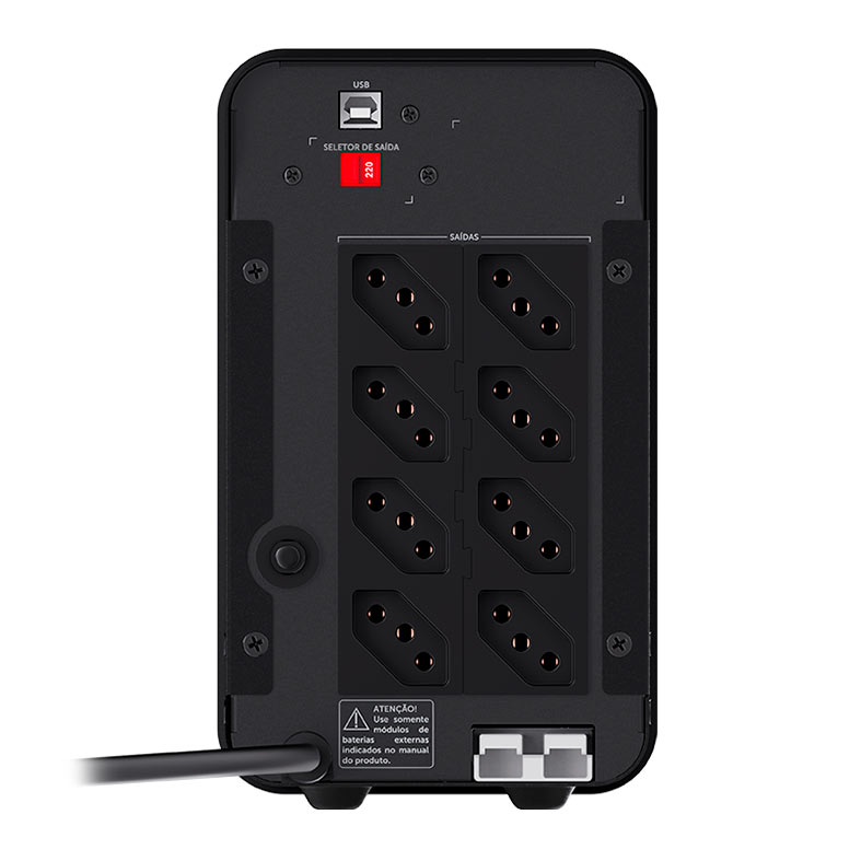 Nobreak Intelbras Attiv, 1800VA, Bivolt, Saida 120V ou 220V, Preto, ATTIV-SENO-1800VA - miniatura 9