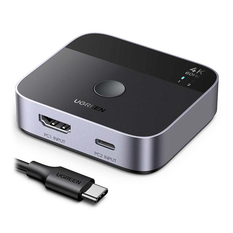 Switch HDMI Ugreen 1P Entrada HDMI/ 2P Entrada USB-C/ 1P Saida HDMI, AW503 - miniatura 4