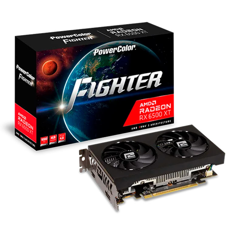 Placa de Video PowerColor Radeon RX 6500 XT Fighter, 4GB, GDDR6, 64-bit, AXRX-6500XT-4GBD6-DHV3 - miniatura 3