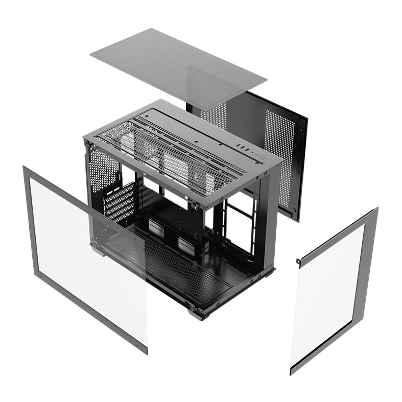 Gabinete Gamer Aigo DarkFlash B275 PRO, Lateral de Vidro, Com 6 fans, ARGB, Preto, B275-PRO-BLACK - miniatura 11