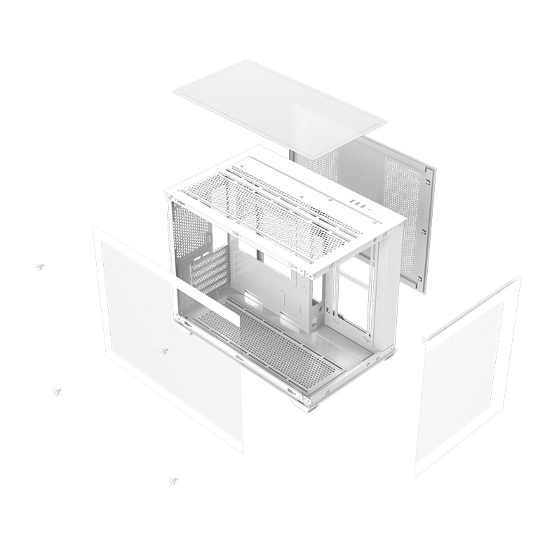 Gabinete Gamer Aigo DarkFlash B275 PRO, Lateral de Vidro, Com 6 fans, ARGB, Branco, B275-PRO-WHITE - miniatura 11