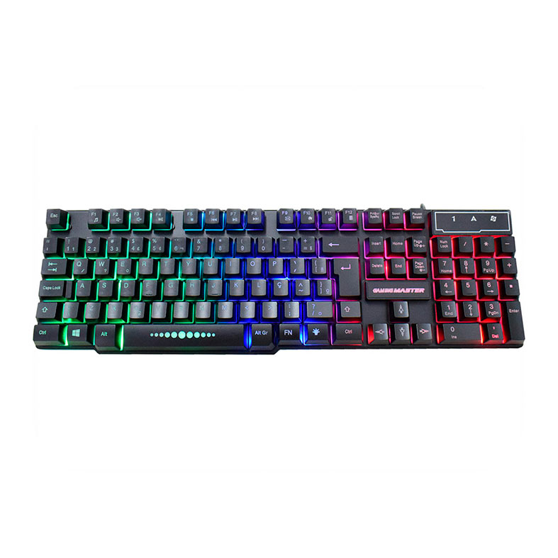 Combo Gamer K-MEX, Rainbow, Teclado ABNT2, Mouse 1000 DPI, Mousepad Pequeno, Preto, B3KM5228U11CB1X - miniatura 3