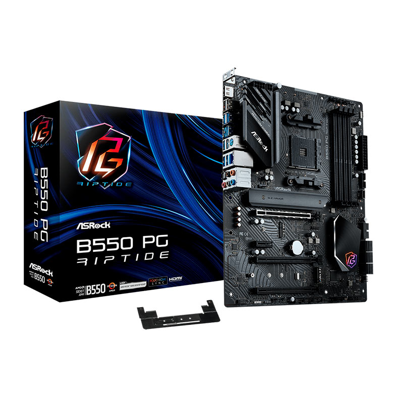 Placa Mae ASRock B550 PG RIPTIDE, DDR4, Socket AM4, ATX, Chipset AMD B550, B550 PG RIPTIDE - miniatura 3