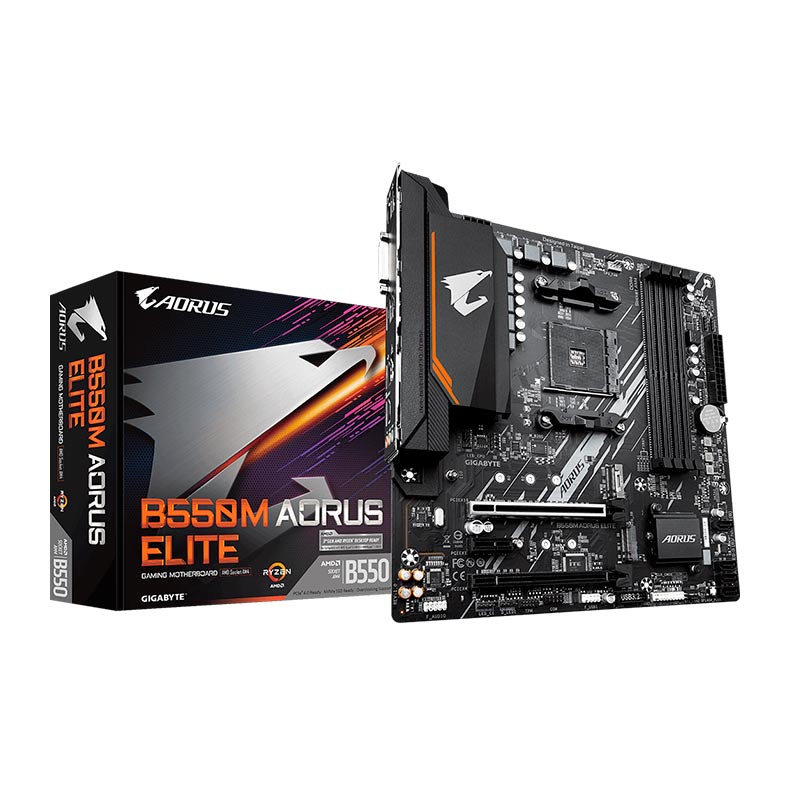 Placa Mae Gigabyte B550M Aorus Elite, DDR4, Socket AMD AM4, M-ATX, Chipset AMD B550, B550M-AORUS-ELITE - miniatura 3