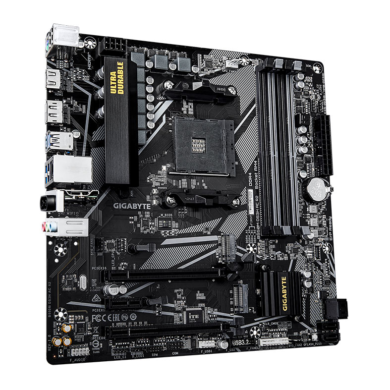 Placa Mae Gigabyte B550M DS3H AC R2, Wifi, DDR4, Socket AM4, M-ATX, Chipset AMD B550, B550M-DS3H-AC-R2 - miniatura 4