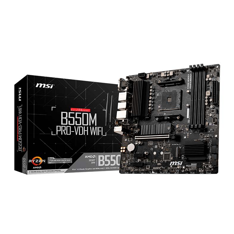 Placa Mae MSI B550M PRO-VDH WIFI DDR4 Socket AM4 Chipset AMD B550, B550M-PRO-VDH-WIFi - miniatura 3