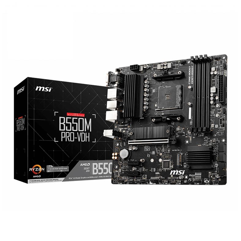 Placa Mae MSI B550M PRO-VDH, DDR4, Socket AM4, M-ATX, Chipset AMD B550, B550M-PRO-VDH - miniatura 3