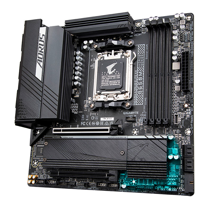 Placa Mae Gigabyte B650M Aorus Elite AX, WiFi, DDR5, Socket AM5, M-ATX, Chipset AMD B650, B650M-AORUS-ELITE-AX - miniatura 5
