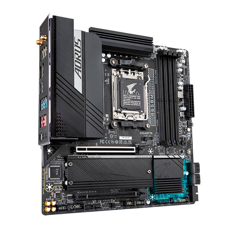 Placa Mae Gigabyte B650M Aorus Elite AX, WiFi, DDR5, Socket AM5, M-ATX, Chipset AMD B650, B650M-AORUS-ELITE-AX - miniatura 4