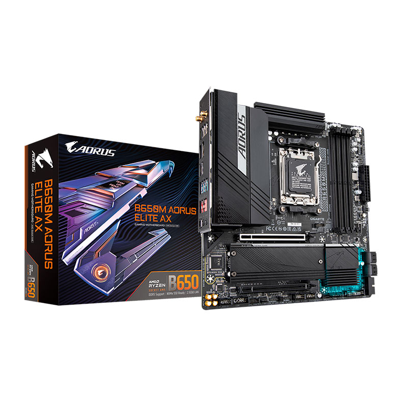 Placa Mae Gigabyte B650M Aorus Elite AX, WiFi, DDR5, Socket AM5, M-ATX, Chipset AMD B650, B650M-AORUS-ELITE-AX - miniatura 3