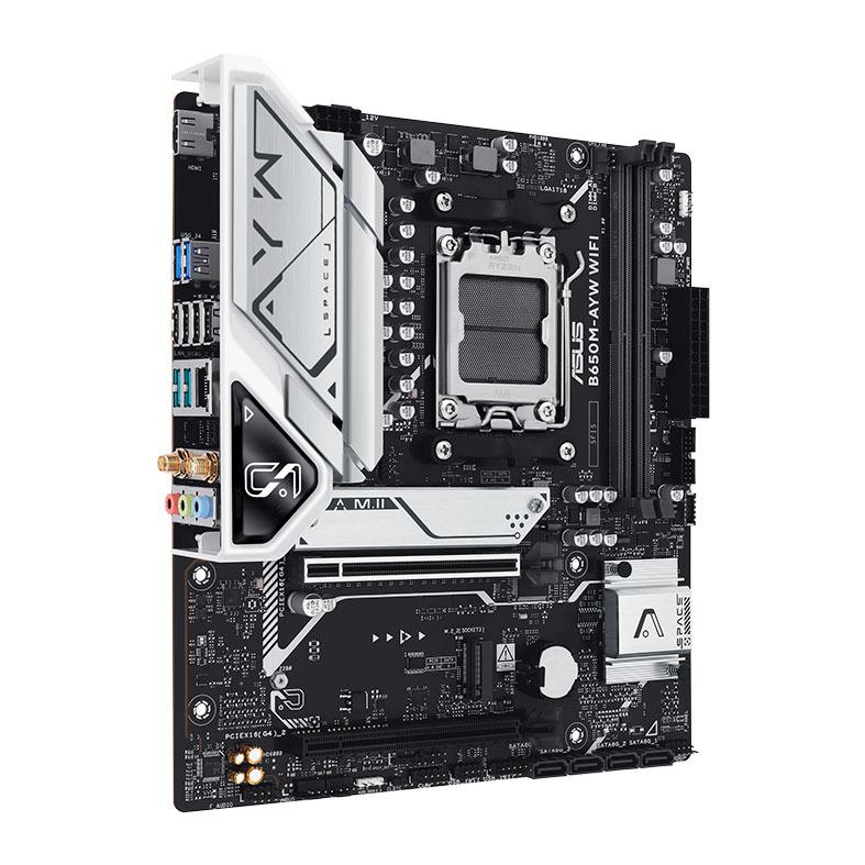 Placa Mae Asus B650M-AYW WiFi, DDR5, Socket AMD AM5, M-ATX, Chipset AMD B650, B650M-AYW-WIFI - miniatura 4