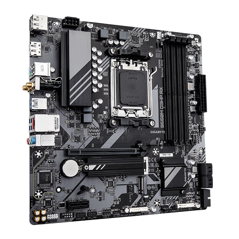 Placa Mae Gigabyte B650M D3HP AX, WiFi, DDR5, Socket AM5, M-ATX, Chipset AMD B650, B650M-D3HP-AX - miniatura 4