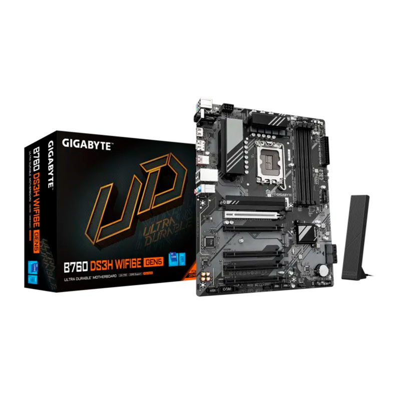 Placa Mae Gigabyte B760 DS3H Wifi6E Gen5, DDR5, LGA1700, ATX, Chipset Intel B760, B760-DS3H-WF6E-GEN5 - miniatura 3