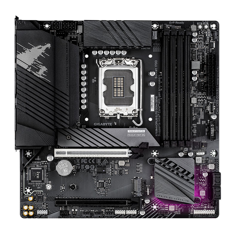 Placa Mae Gigabyte B760M Aorus Elite D4 Gen5, DDR4, LGA1700, M-ATX, Chipset Intel B760, B760M-AORUS-ELITE-D4-GEN5 - imagem 1