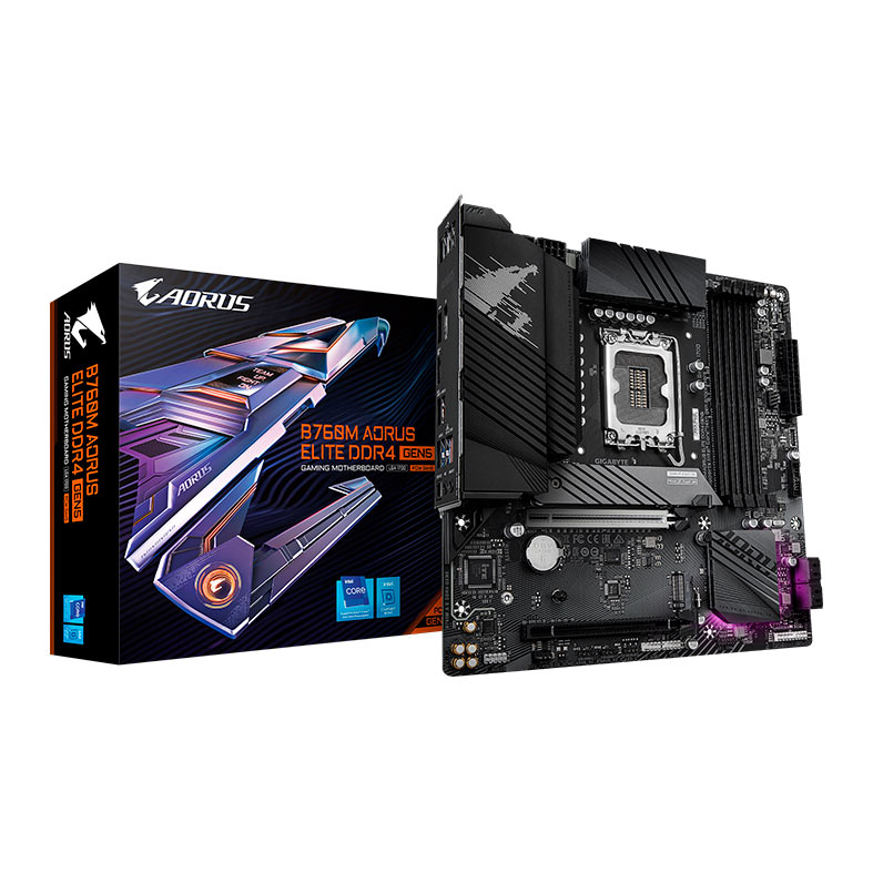 Placa Mae Gigabyte B760M Aorus Elite D4 Gen5, DDR4, LGA1700, M-ATX, Chipset Intel B760, B760M-AORUS-ELITE-D4-GEN5 - miniatura 3