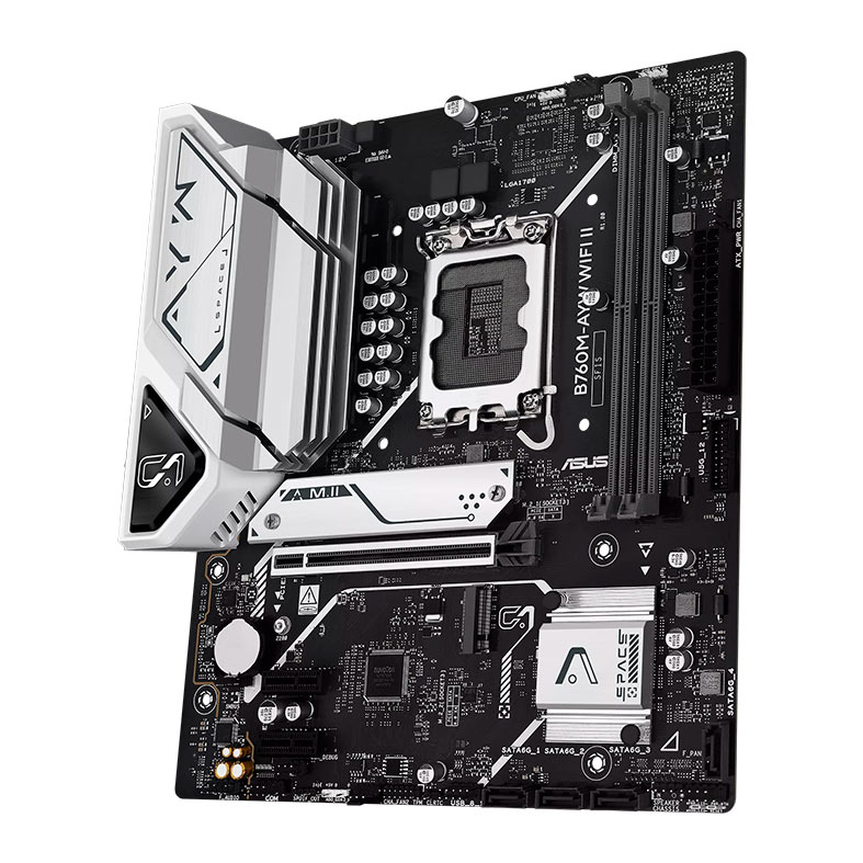 Placa Mae Asus B760M-AYW WIFI II, DDR5, Socket LGA 1700, M-ATX, Chipset Intel B760, B760M-AYW-WIFI-II - miniatura 5
