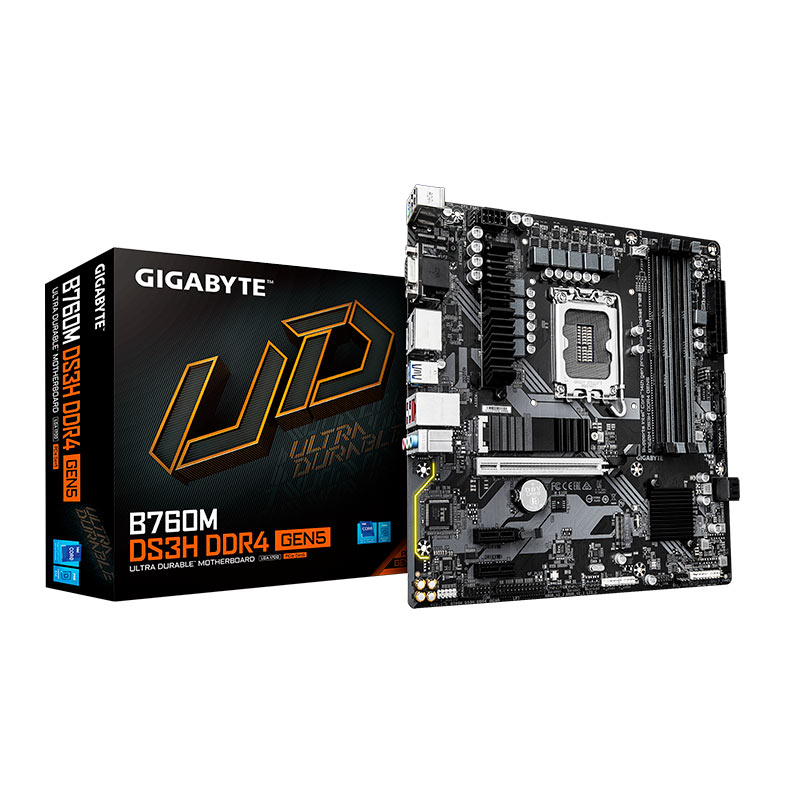 Placa Mae Gigabyte B760M DS3H DDR4 Gen5, LGA1700, M-ATX, Chipset Intel B760, B760M-DS3H-DDR4-GEN5 - miniatura 3