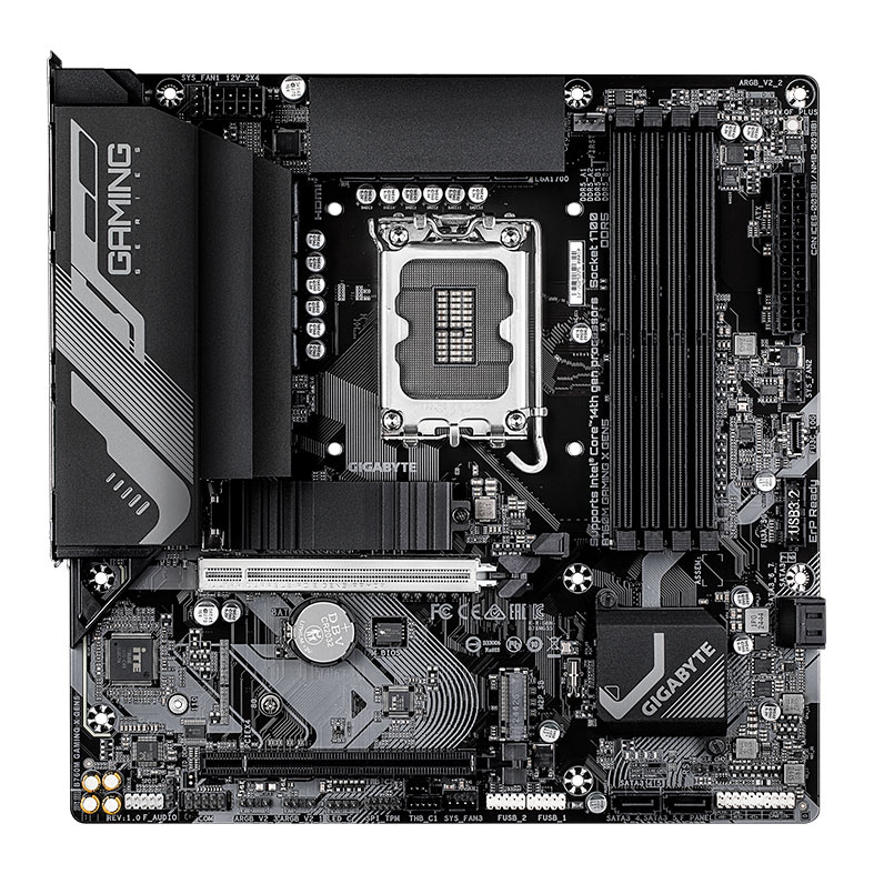 Placa Mae Gigabyte B760M Gaming X Gen5, DDR5, LGA1700, M-ATX, Chipset Intel B760, B760M-GAMING-X-DDR5-GEN5 - imagem 1