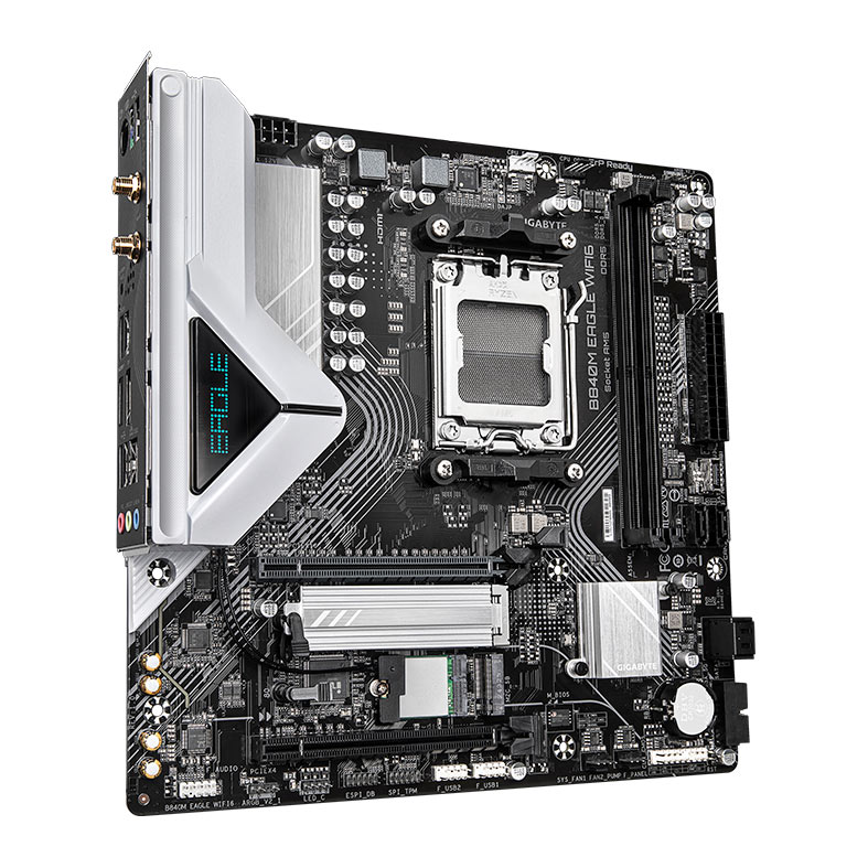 Placa Mae Gigabyte B840M Eagle WIFI6, DDR5, Socket AMD AM5, M-ATX, Chipset AMD B840, B840M-EAGLE-WIFI6 - miniatura 4