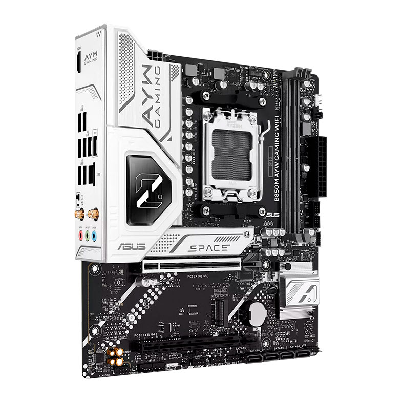 Placa Mae Asus B850M AYM Gaming Wi-fi, DDR5, Socket AMD AM5, M-ATX, Chipset AMD B850, B850M-AYW-GAMING-WIFI - miniatura 4