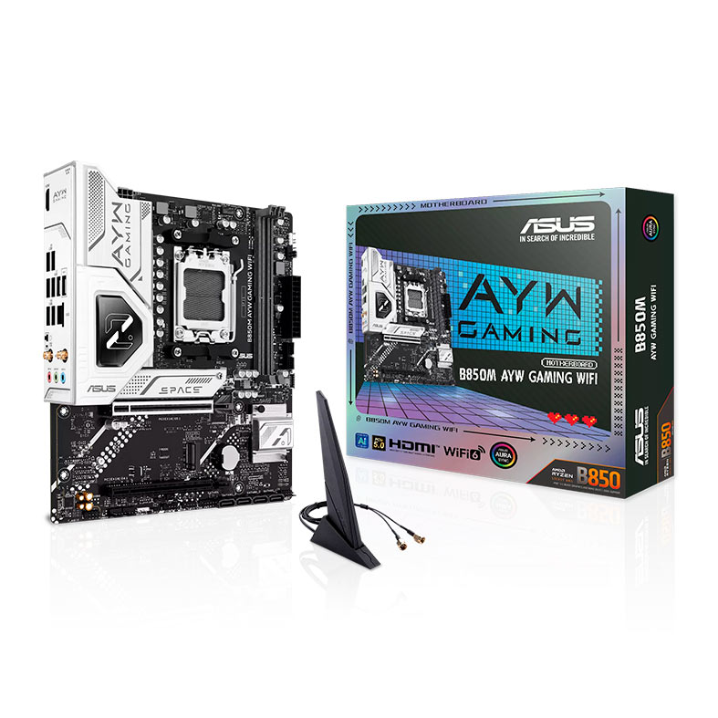 Placa Mae Asus B850M AYM Gaming Wi-fi, DDR5, Socket AMD AM5, M-ATX, Chipset AMD B850, B850M-AYW-GAMING-WIFI - miniatura 3
