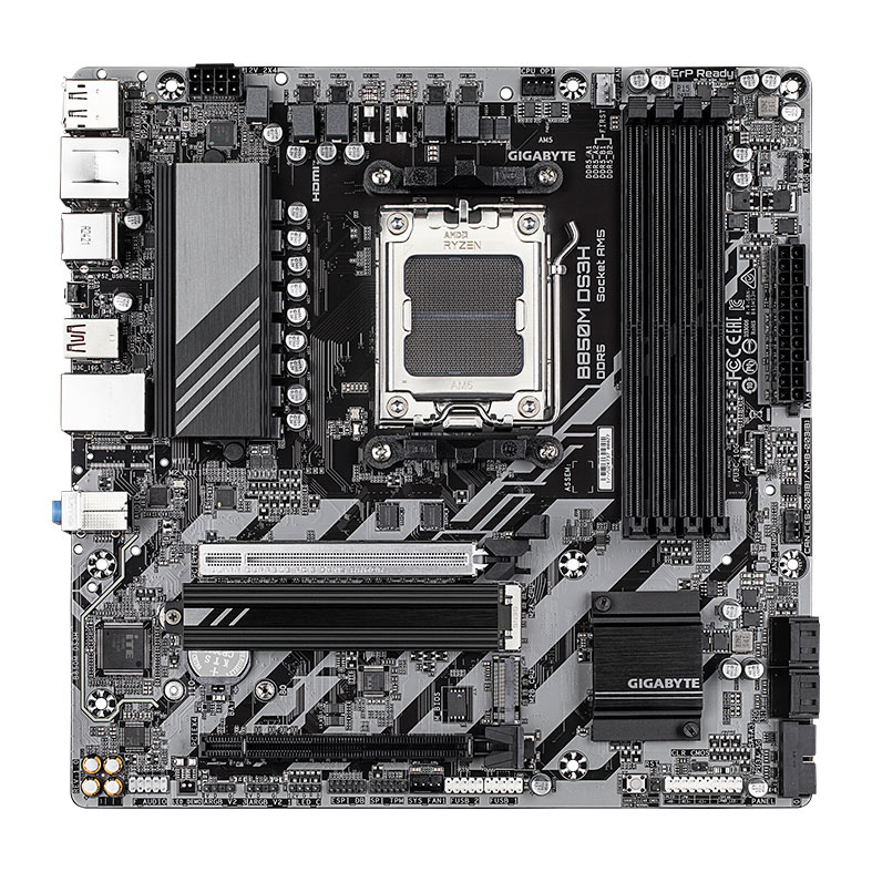 Placa Mae Gigabyte B850M DS3H, DDR5, Socket AMD AM5, M-ATX, Chipset AMD B850, B850M-DS3H - imagem 1