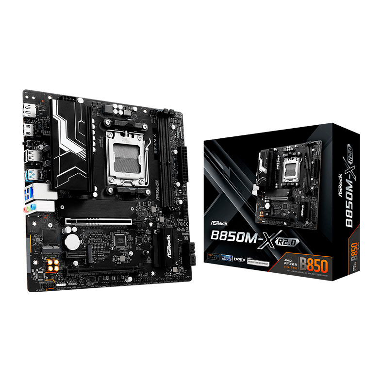 Placa Mae AsRock B850M-X R2.0, DDR5, Socket AMD AM5, M-ATX, Chipset AMD B850, B850M-X-R2.0 - miniatura 3