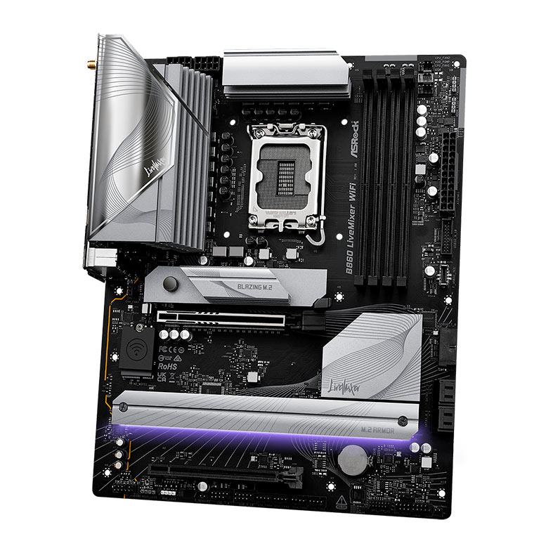 Placa Mae AsRock B860 LiveMixer WiFi, DDR5, LGA 1851, ATX, Chipset Intel B860, B860-LIVEMIXER-WIFI - miniatura 5