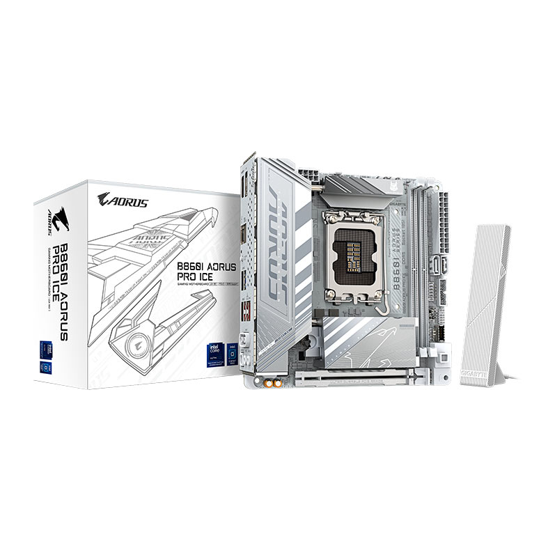 Placa Mae Gigabyte B860I Aorus Pro Ice, DDR5, LGA1851, Mini-ITX, Chipset Intel B860, B860I-AORUS-PRO-ICE - miniatura 3