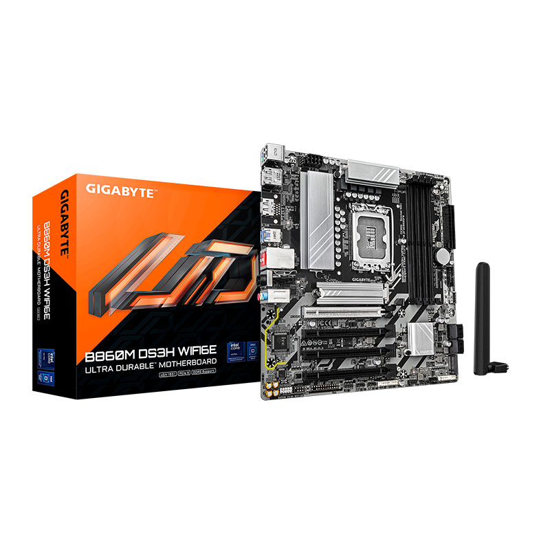 Placa Mae Gigabyte B860M DS3H WIFI6E, DDR5, LGA1851, M-ATX, Chipset Intel B860, B860M-DS3H-WIFI6E - miniatura 3