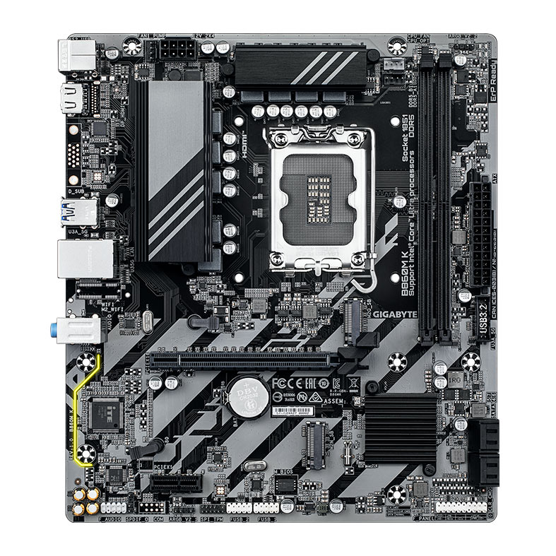 Placa Mae Gigabyte B860M K, DDR5, LGA1851, M-ATX, Chipset Intel B860, B860M-K - imagem 1
